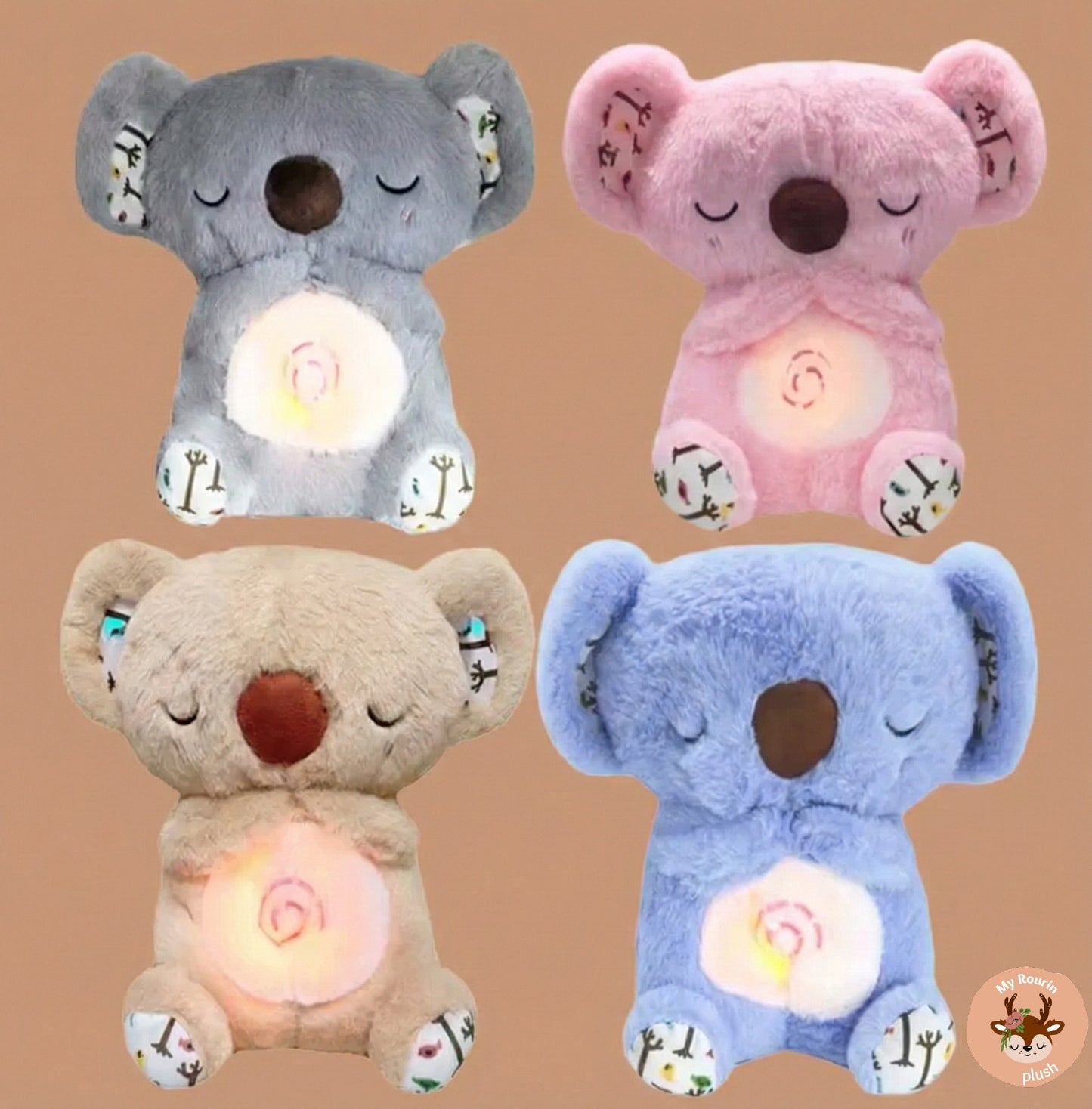 Soothing koala plush with movement and light
